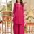 Floral Embroidered Thread Work Chanderi Cotton A-Line Kurta With Palazzos