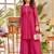 Floral Embroidered Thread Work Chanderi Cotton A-Line Kurta With Palazzos