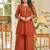 Women Ethnic Motifs Embroidered Pleated Thread Work Kurti with Palazzos