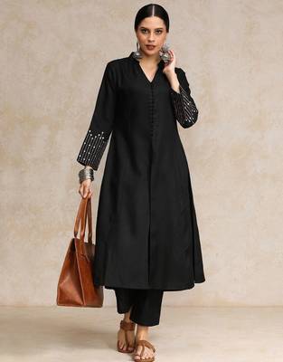 Women Ethnic Motifs Printed Regular Pure Cotton Kurta with Trousers 1