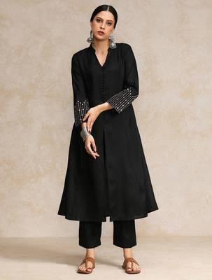 Women Ethnic Motifs Printed Regular Pure Cotton Kurta with Trousers 2