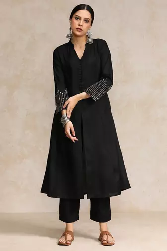 Women Ethnic Motifs Printed Regular Pure Cotton Kurta with Trousers