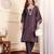 V-Neck Embroidered Thread Work Straight Kurta With Trousers