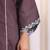 V-Neck Embroidered Thread Work Straight Kurta With Trousers