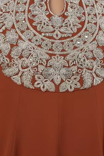 Women Ethnic Motifs Embroidered Panelled Georgette Kurta with Palazzos