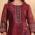 Floral Printed Sequinned Chanderi Straight Kurta with Trousers & Dupatta