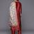 Maroon Zari Work textured Kurta with Trouser and Printed Dupatta