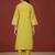 Floral Embroidered V-Neck Thread Work Straight Kurta With Trousers