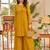 Women Ethnic Motifs Embroidered Pleated Thread Work Kurti with Palazzos