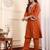 V-Neck Embroidered Thread Work Straight Kurta With Trousers