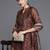 Women Floral Printed Regular Chanderi Silk Kurta with Trousers & With Dupatta
