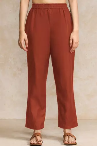 Women Panelled Sequinned Kurta with Trousers