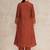 Women Panelled Sequinned Kurta with Trousers