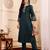 Embroidered Straight Sequinned Kurta with Palazzos
