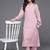 Pink Flared Sleeve Organza detailed Solid Kurta & Palazzo