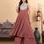 Ethnic Motifs Yoke Design Panelled Thread Work Anarkali Kurta with Trousers