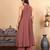 Ethnic Motifs Yoke Design Panelled Thread Work Anarkali Kurta with Trousers