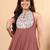Ethnic Motifs Yoke Design Panelled Thread Work Anarkali Kurta with Trousers