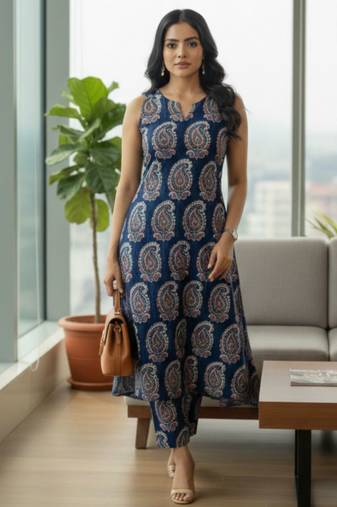 Women Paisley Printed Kurta with Trousers