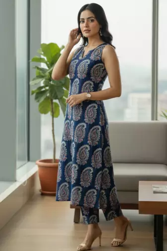 Women Paisley Printed Regular Kurta with Trousers