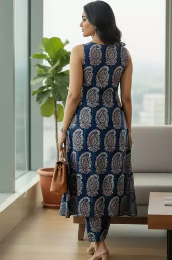 Women Paisley Printed Regular Kurta with Trousers