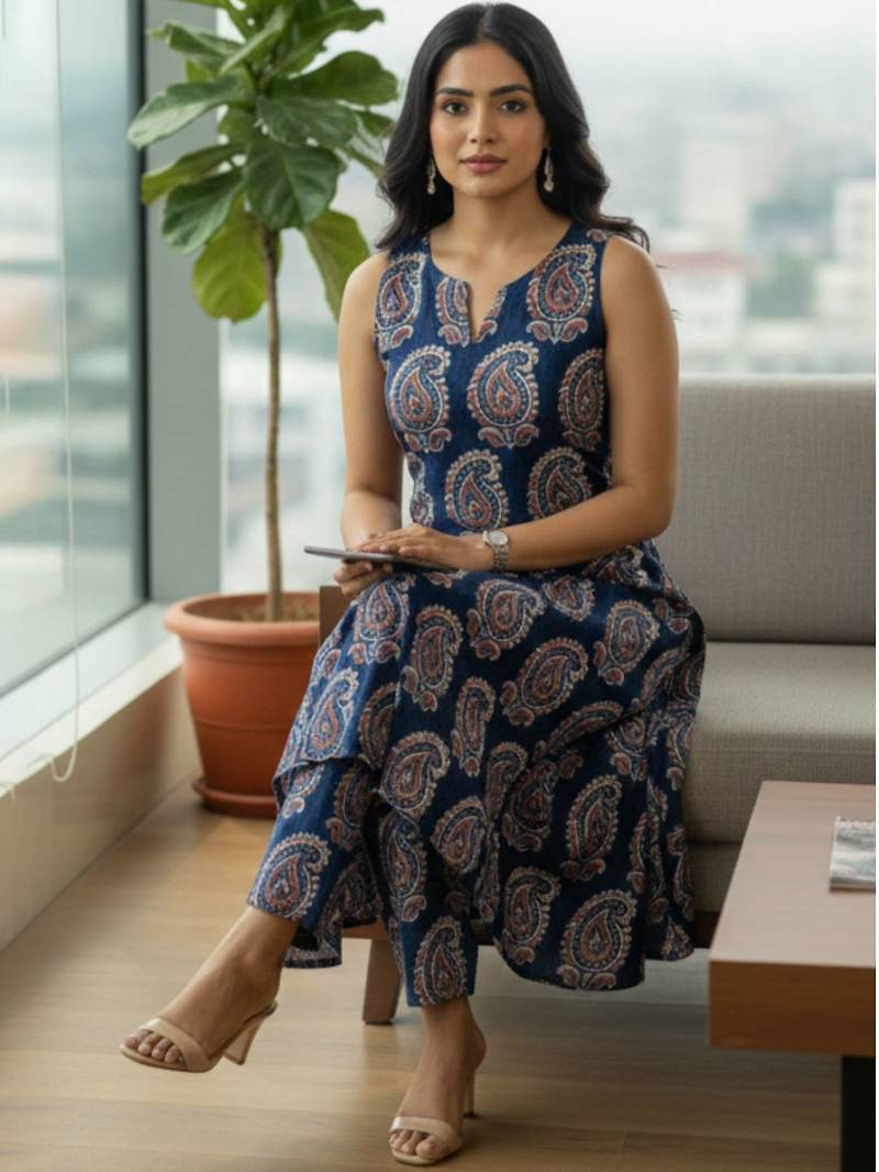 Women Paisley Printed Regular Kurta with Trousers