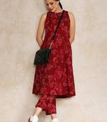 Women Ethnic Motifs Printed Regular Pure Cotton Kurta with Trousers