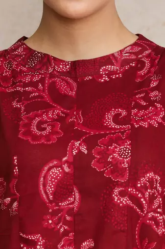Women Ethnic Motifs Printed Regular Pure Cotton Kurta with Trousers