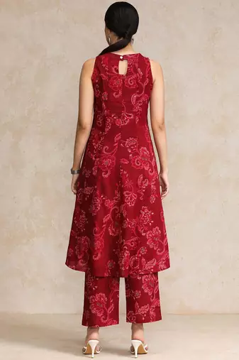 Women Ethnic Motifs Printed Regular Pure Cotton Kurta with Trousers