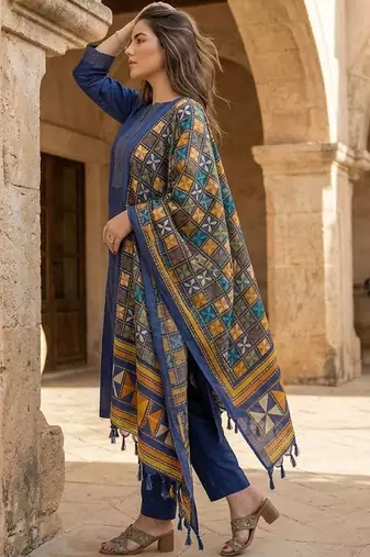 Women Regular Kurta with Trousers & With Dupatta