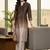 Women Ombre Dyed Regular Thread Work Kurta with Trousers
