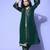 Green Zari Embroidered Flared Sleeves Kurta with Trouser & Dupatta