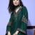 Green Zari Embroidered Flared Sleeves Kurta with Trouser & Dupatta