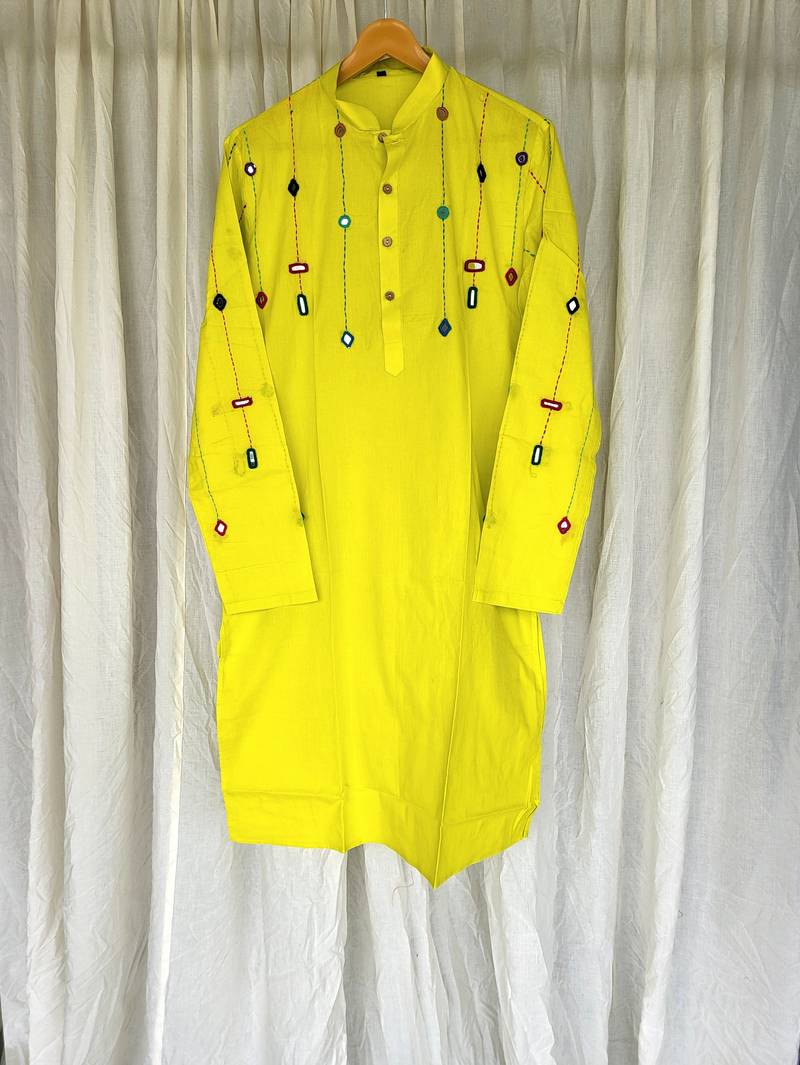Men's mirror work kurta