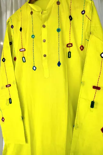 Men's mirror work kurta