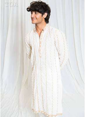 Shades of threads - kurta - off white 2