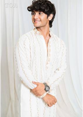 Shades of threads - kurta - off white 3