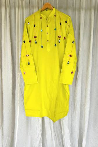 Men's mirror work kurta