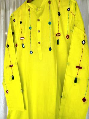 Men's mirror work kurta 2