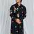 Shades of mirror - random multi mirror kurta - black
