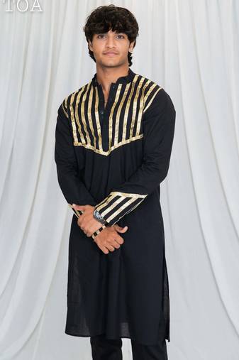 Shades of lampi - kurta - black