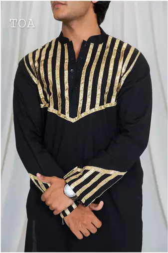 Shades of lampi - kurta - black