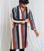 Shades of ajrakh - stripe