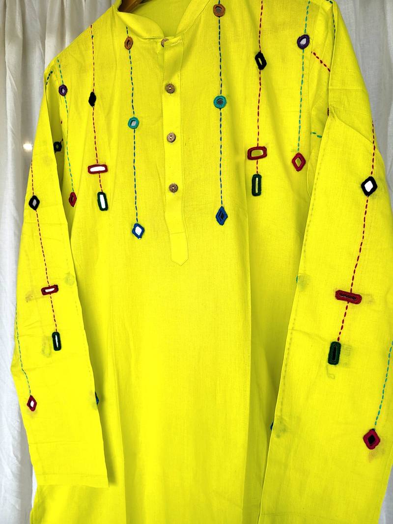 Men's mirror work kurta