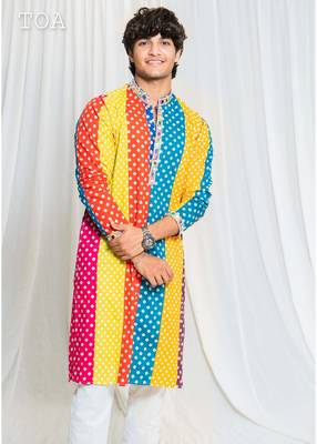 Multi bandhani kurta 1