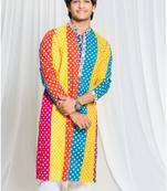 Multi bandhani kurta