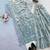 Blue fandy silk blend sequins kurta palazzo set with dupatta