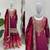 Rani pink chinon silk blend palazzo suit with dori & sequins work