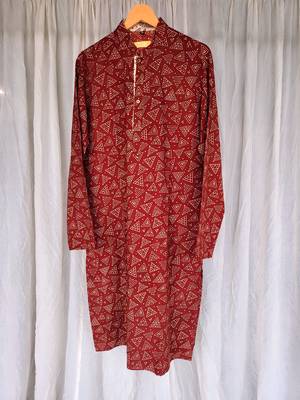 Men's maroon gamthi kurta 1