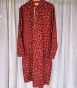 Men's maroon gamthi kurta